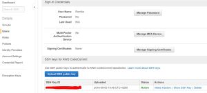 AWS IAM User SSH Key